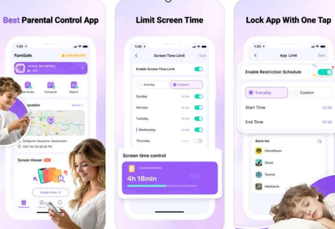 Famisafe app interface