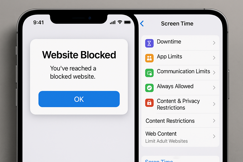 an you block websites ios