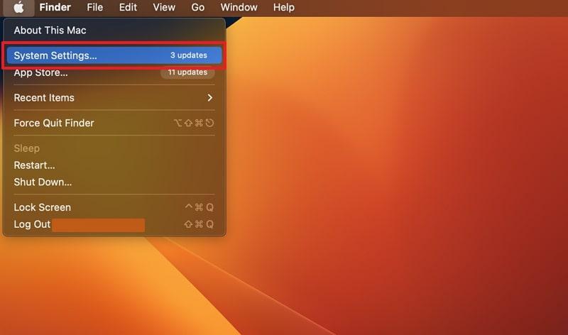 locate mac system settings
