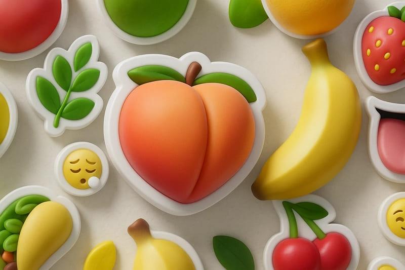 what is fruit emoji trend origin