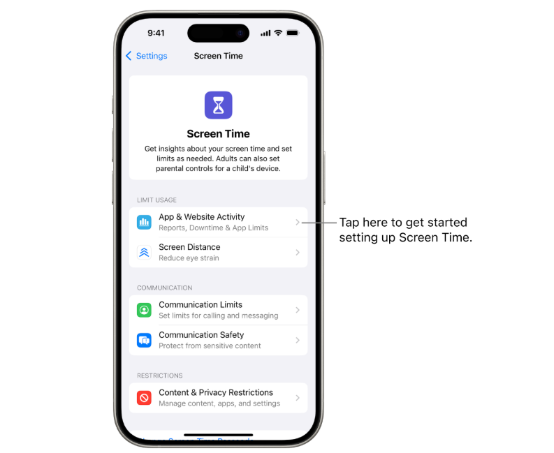 iOS Screen Time provides built-in iPhone app blocker capabilities.