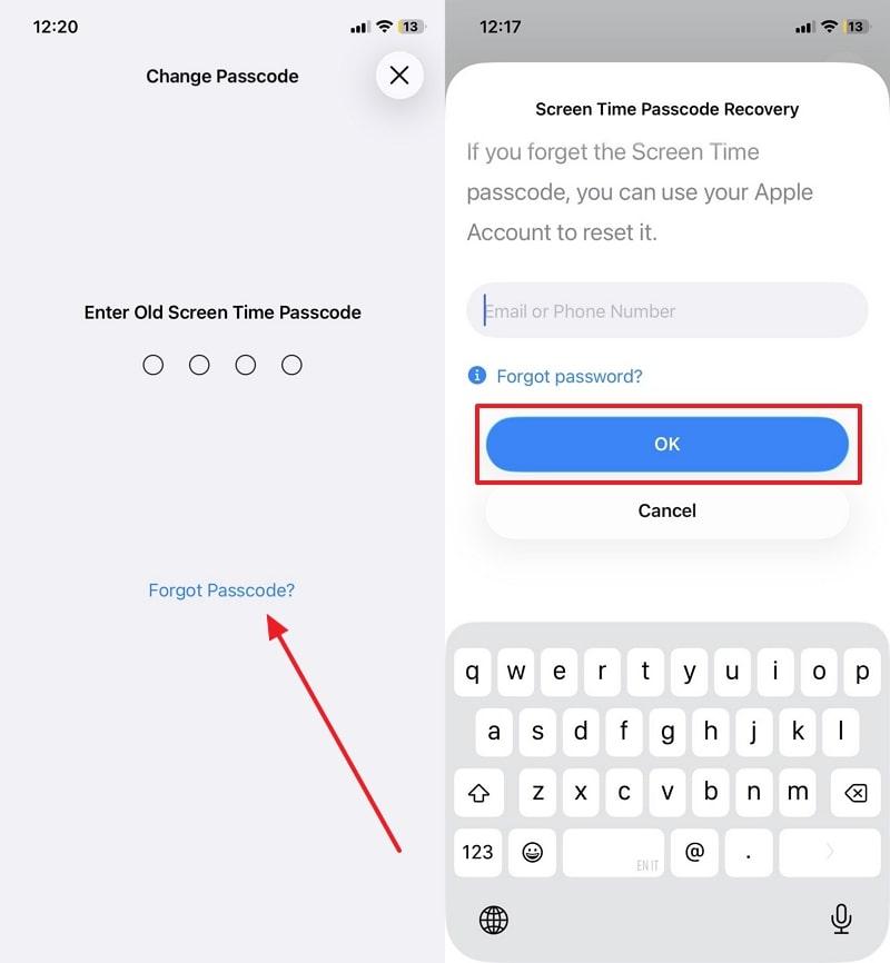 enter apple id email or number