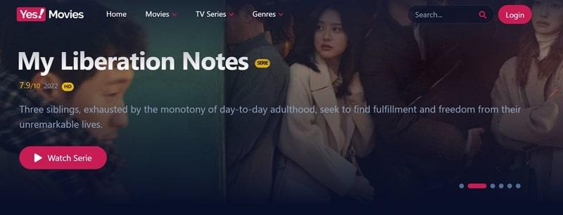 yesmovies streaming page