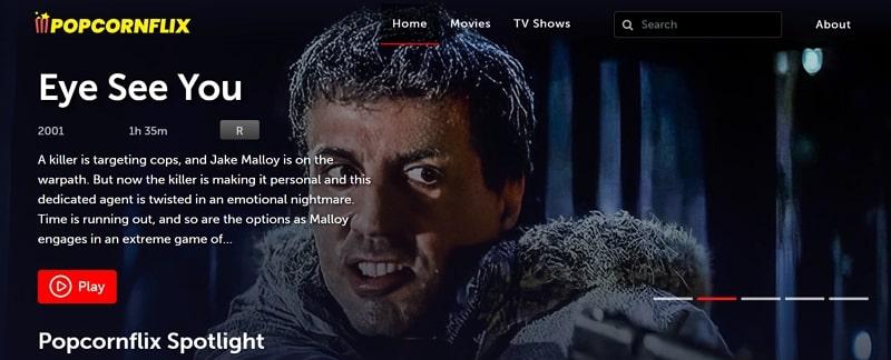 popcornflix movie streaming screen