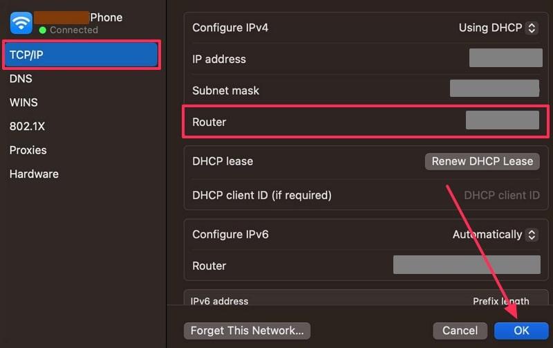 note router ip address