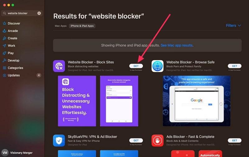 install website blocker