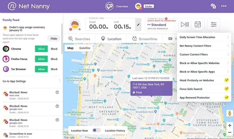 net nanny parental control program