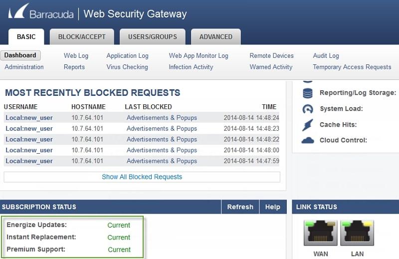 barracuda filtering software for organizations