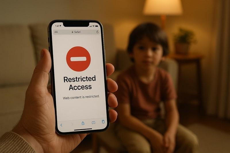 can website block on iphone