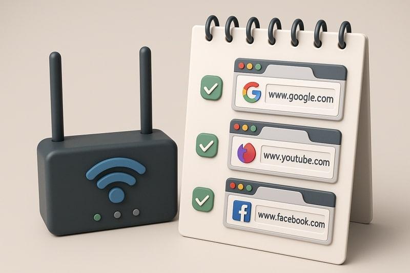 visited website history through wifi