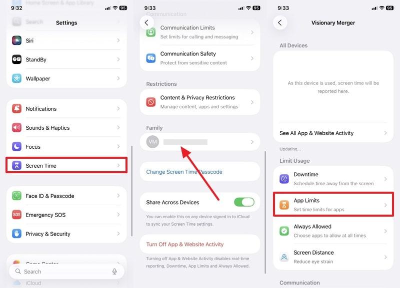 access app limit option