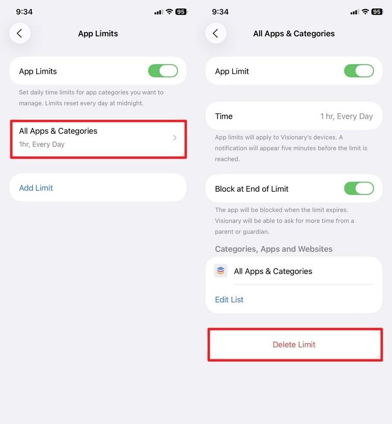 remove limitation from all apps