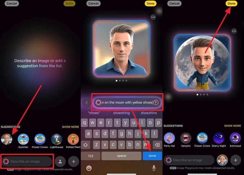 enter prompt and create wallpaper