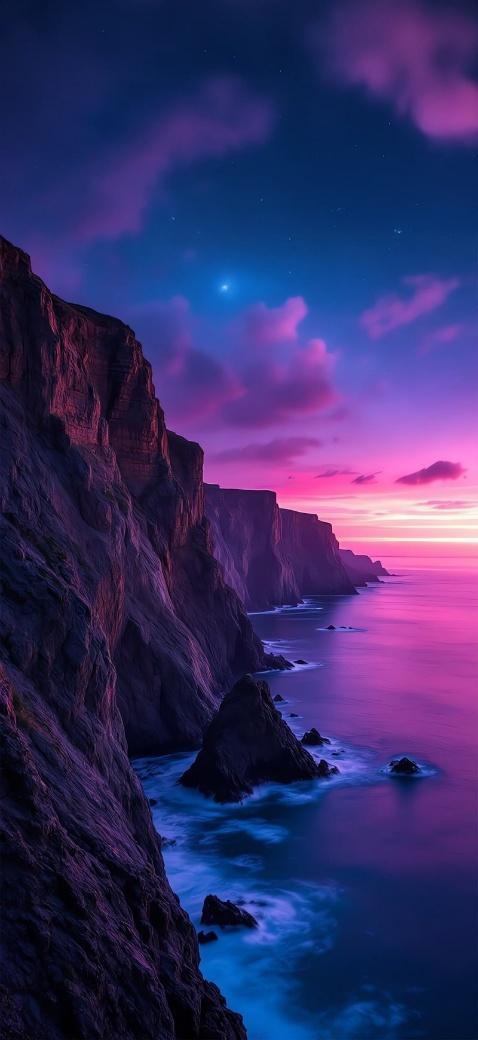 purple sunset mountain wallpaper