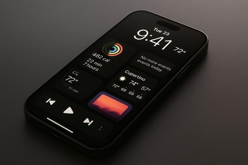 widgets of ios 26 iphone update