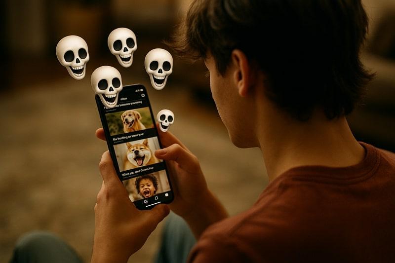how skull emojis used in memes