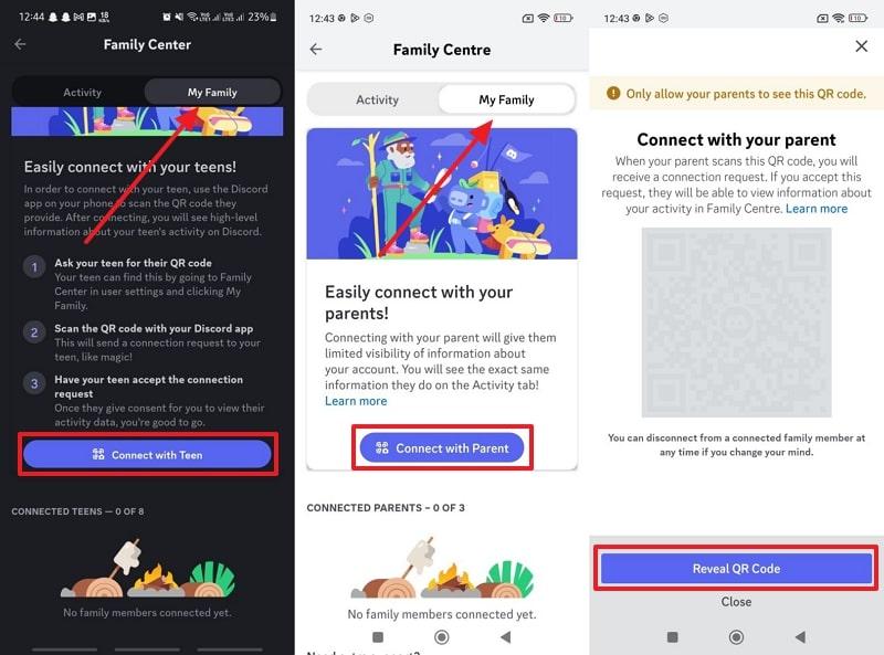 connect with teen and parents respectively