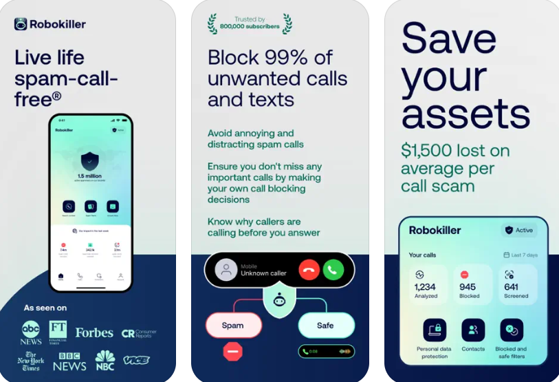 robokiller spam call blocker app
