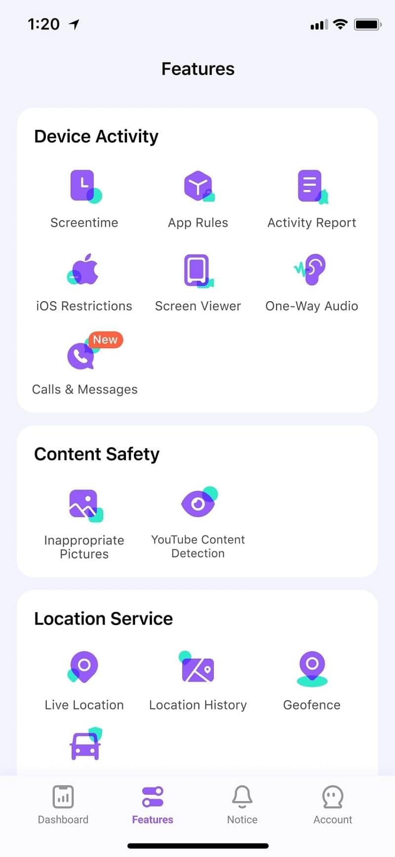 access call & messages feature