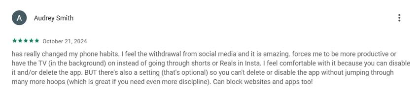 positive remarks appblock app