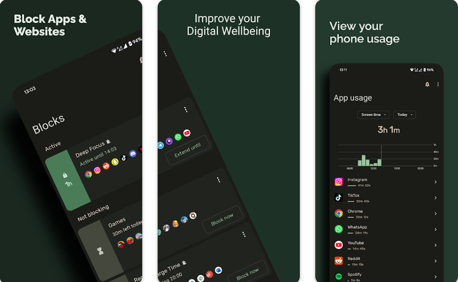 block app & site wellbeing app