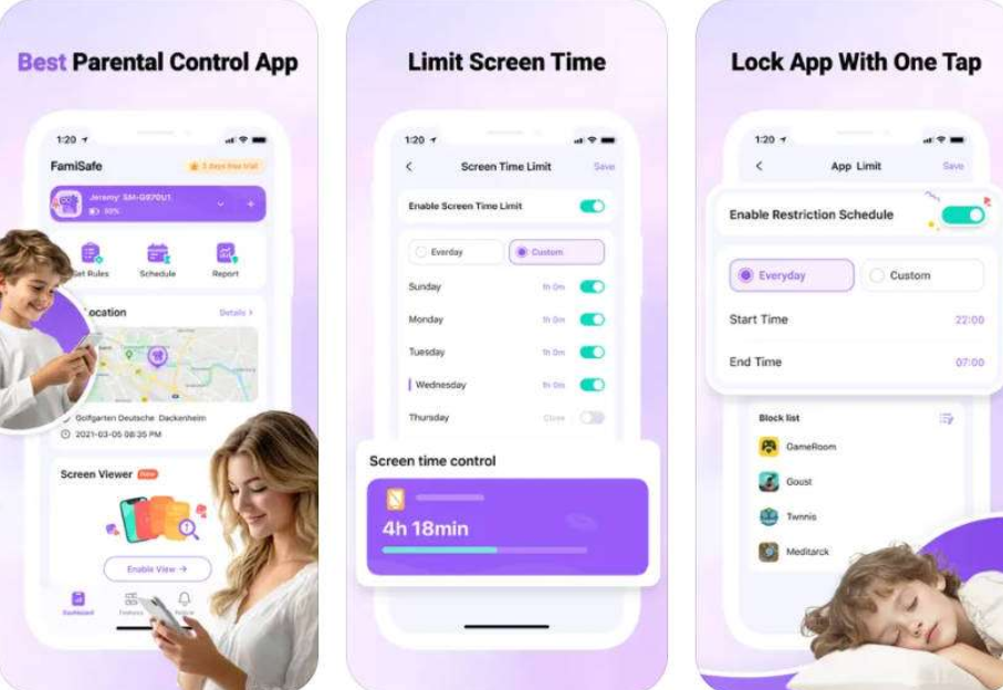 Famisafe app interface