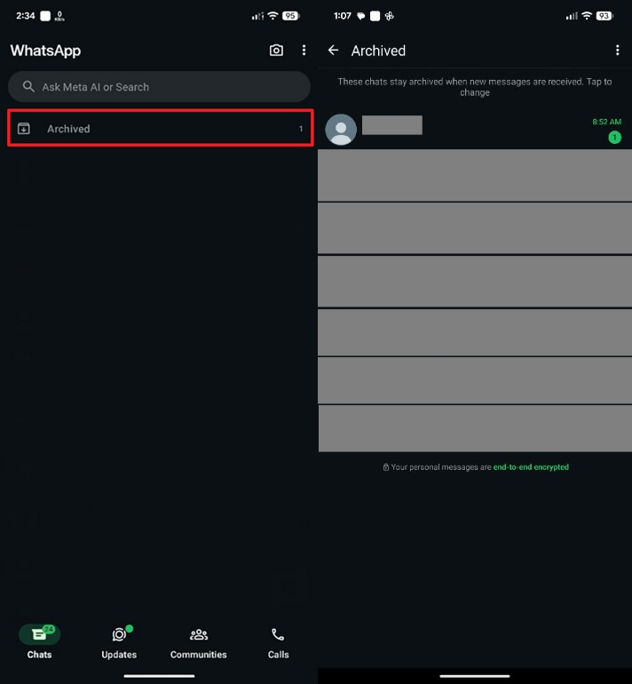access archive chats