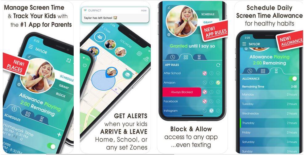 iOS 12 Parental Control Ourpact Parental Control & Kid Tracker