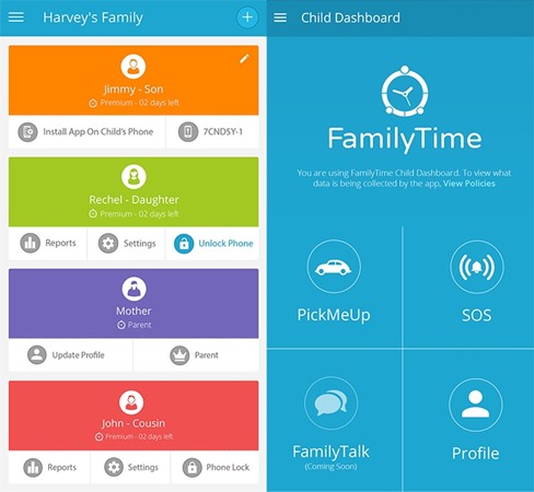 app de controle parental para iPhone - FamilyTime