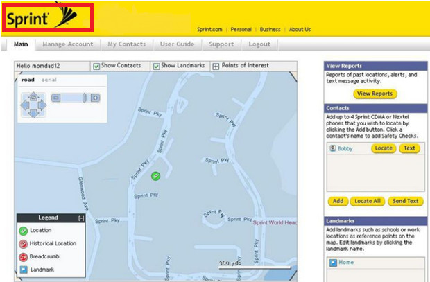 sprint phone locator