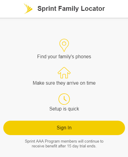 Sprint on sale family locator