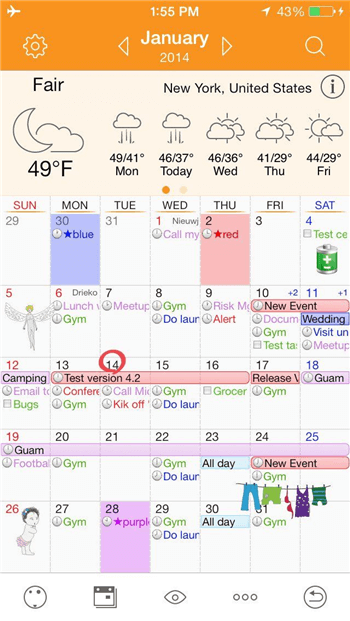 Las mejores aplicaciones de calendario familiar para iPhone de 2019-Awesome Calendar