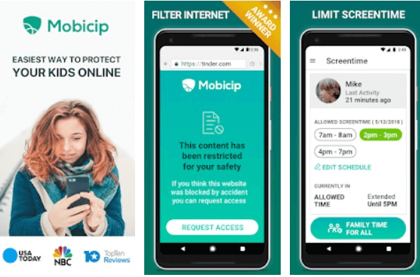 parental app for Android Phones and Tablets -  Mobicip