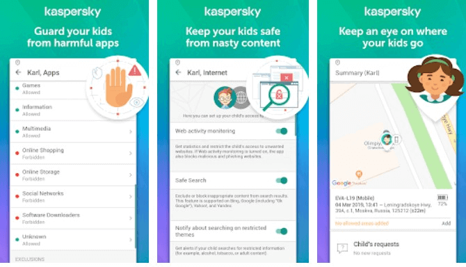 android kaspersky parental control