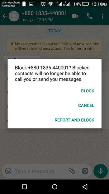 Como bloquear um número no Whatsapp