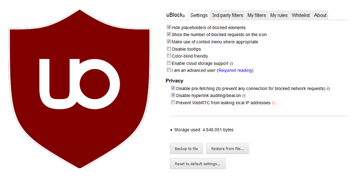 UBlock Origin Blocker to limit YouTube ads on chrome & safari