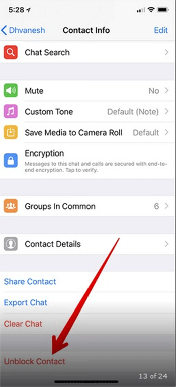 Como Bloquear o Desbloquear Contactos de WhatsApp en iPhone