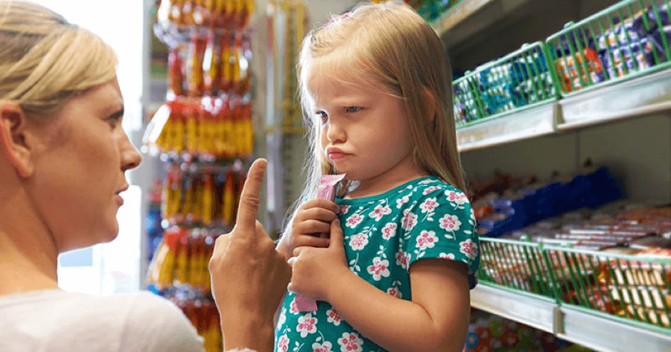 child behaviour issues - toucching goods in a store