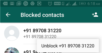 How to Block a Contact on WhatsApp?