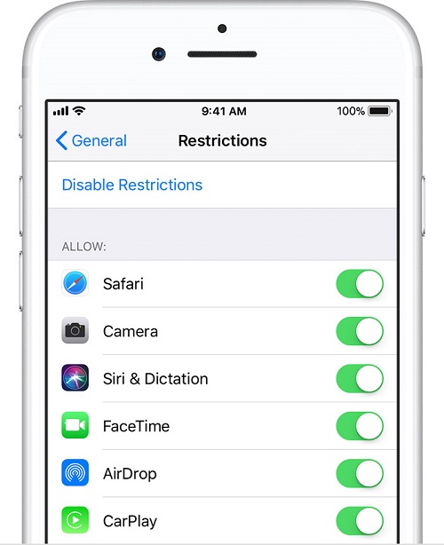 How to Turn off iphone restrictions ios 12