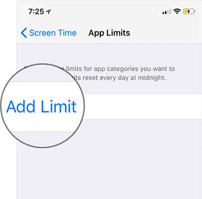 set up App Limits on iPhone 6