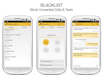 app to block text messages for Android and iPhone - BlackList