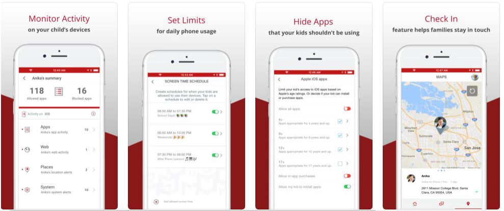 parental apps for iphone - SafeF Family McAfee