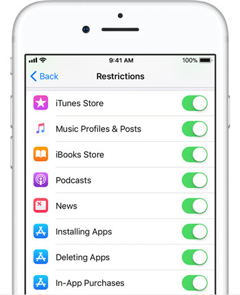 iPhone 8 and iPhone 8 Plus Parental Controls - Restriction