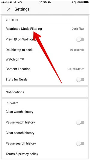 Como Configurar o Controle dos pais do YouTube no iPhone