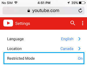 how to restrict youtube on iphone 8