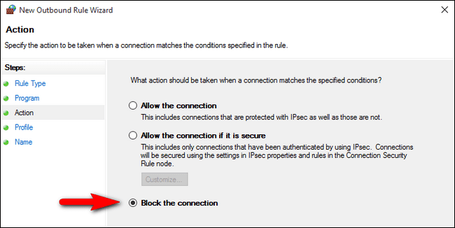 block connection