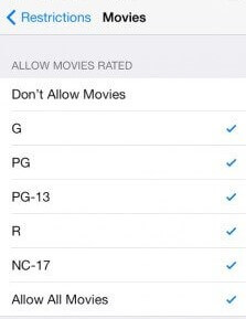 iphone apps filtering