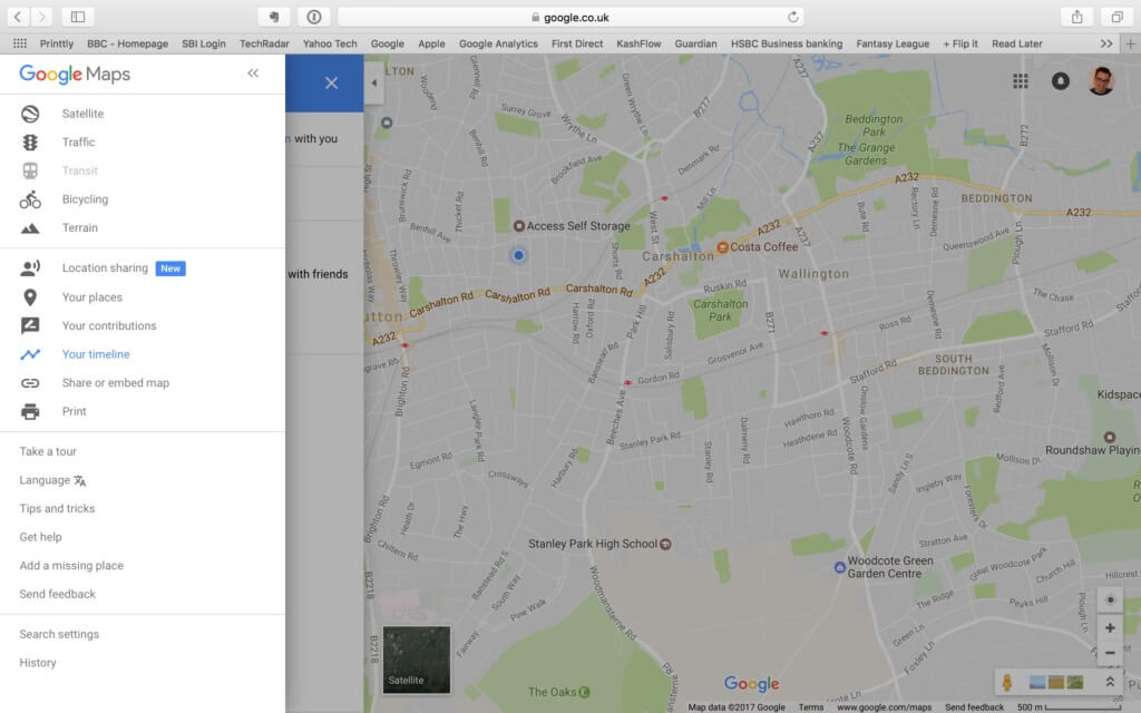 google maps timeline for iphone location tracking
