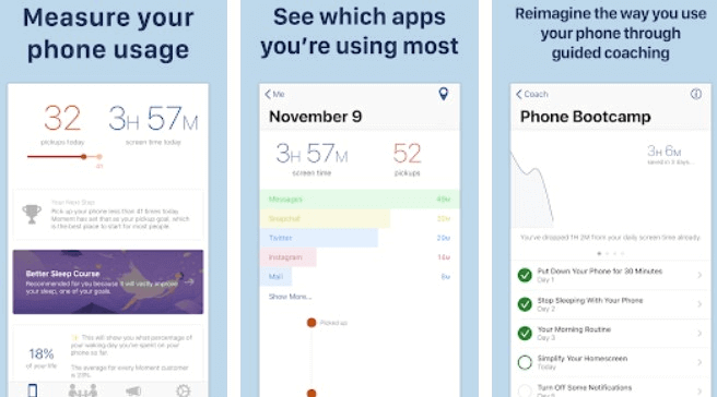 Suivi de l'utilisation de l'application Moment